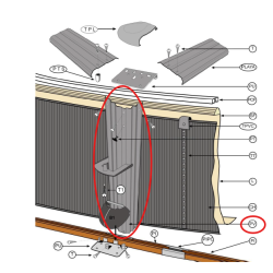 Profilo verticale per piscina fuori terra Gre PLVG12121295