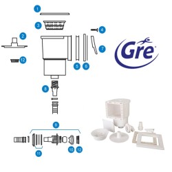 Telaio + Guarnizioni Skimmer