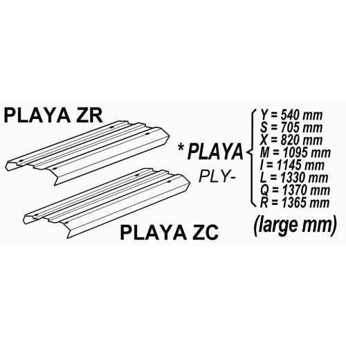 Ricambio serie PLAYA codice PLY150040540 pacco da 4 pezzi