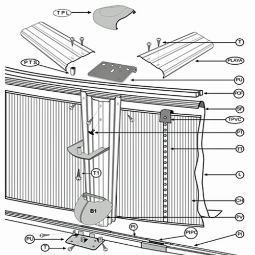 Ricambi per piscina serie Azores KITPR4583