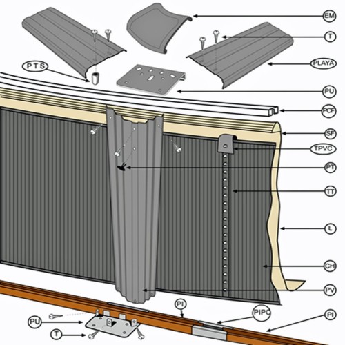 Ricambi per piscina serie Iraklion KIT350P