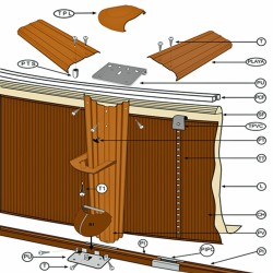 Ricambi per piscina serie Mauritius KITPR558WO