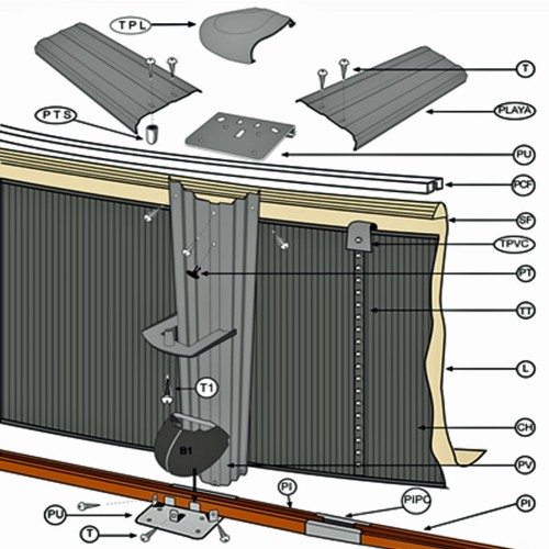 Ricambi per piscina serie GRANADA KITPR458GF